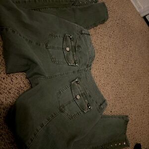 cute green y2k jeans